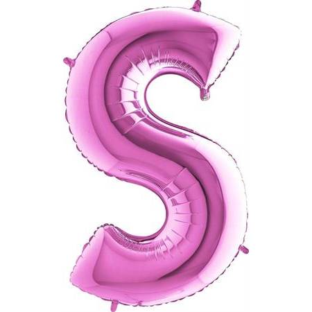 Nafukovací balónik písmeno S ružové 102 cm