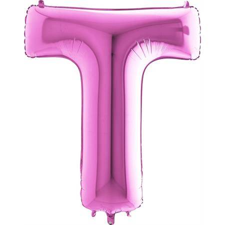 Nafukovací balónik písmeno T ružové 102 cm