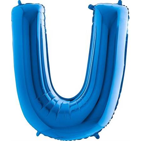 Nafukovací balónik písmeno U modré 102 cm