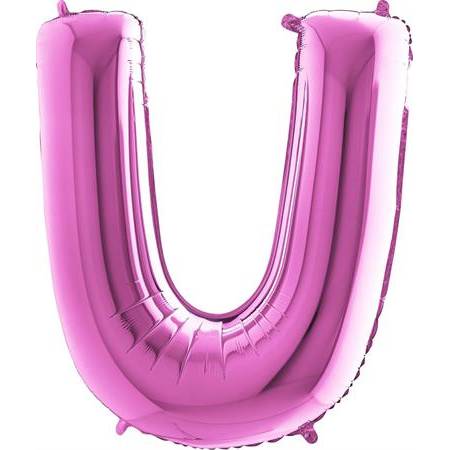 Nafukovací balónik písmeno U ružové 102 cm