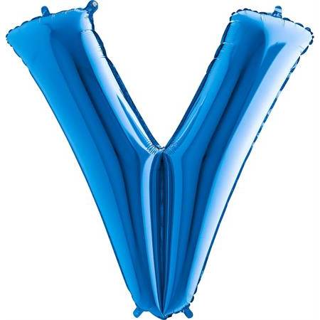 Nafukovací balónik písmeno V modré 102 cm