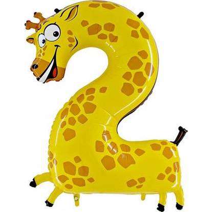 Nafukovací balónik žirafa číslo 2 pre deti 102 cm