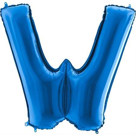 Nafukovací balónik písmeno W modré 102 cm