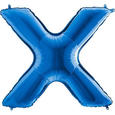 Nafukovací balónik písmeno X modré 102 cm
