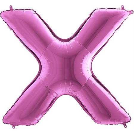 Nafukovací balónik písmeno X ružové 102 cm