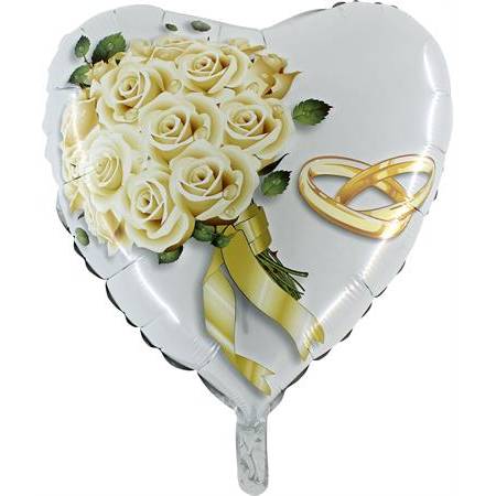 Nafukovací balónik biele ruže 46 cm