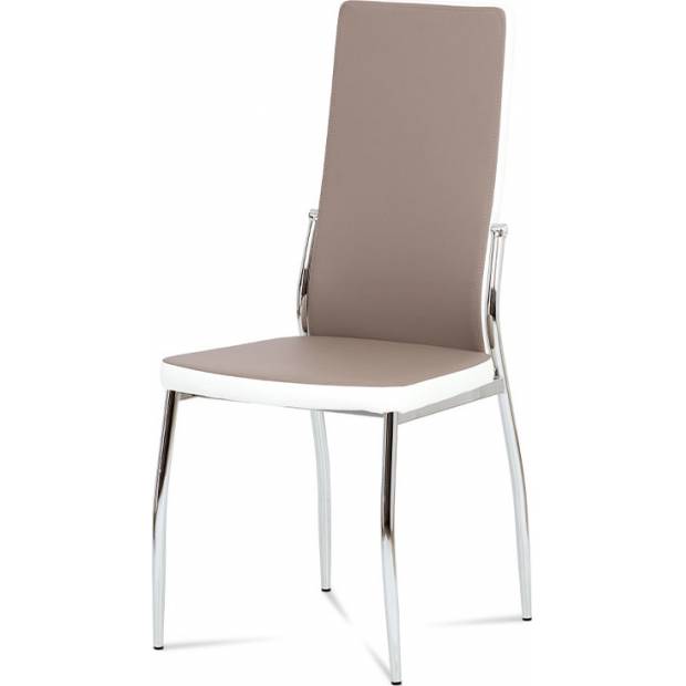 Jídelní židle koženka lanýž + bílá AC-1693 LAN Art