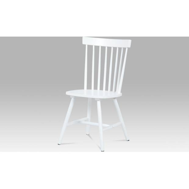 Jídelní židle celodřevěná, bílá AUC-608 WT Art
