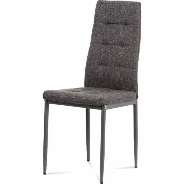 Jídelní židle, šedá látka, kov matný antracit DCL-397 GREY2 Art