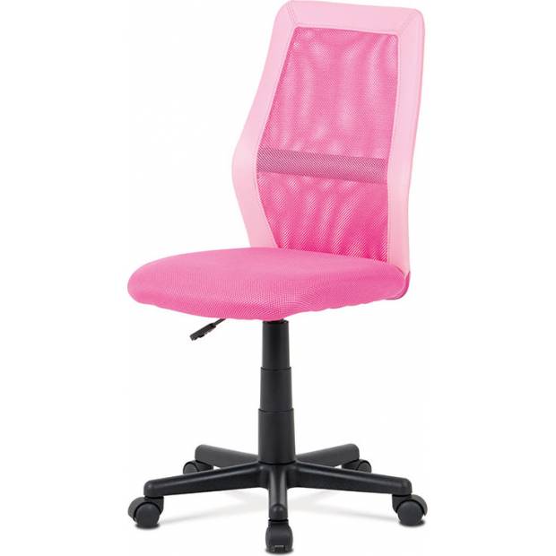 Kancelářská židle, růžová MESH + ekokůže, výšk. nast., kříž plast černý KA-V101 PINK Art
