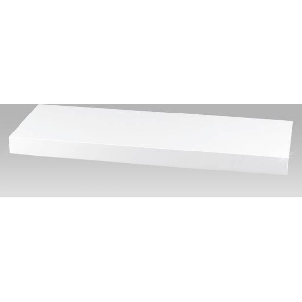 Nástěnná polička 60 cm, barva bílá-vysoký lesk P-001 WT Art