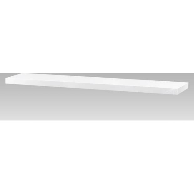 Nástěnná polička 120cm, barva bílá - vysoký lesk P-002 WT Art
