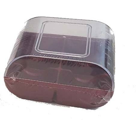 Plastová škatuľka na sušienky tmavočervená