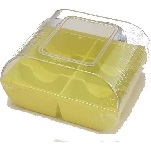 Plastová škatuľka na sušienky žltá