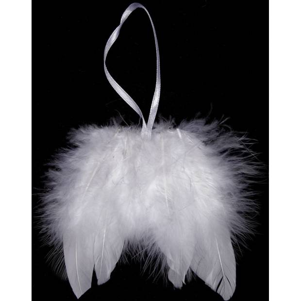 Andělská křídla z peří , barva bílá,  baleno 12 ks v polybag. Cena za 1 ks. AK6112-WH Art