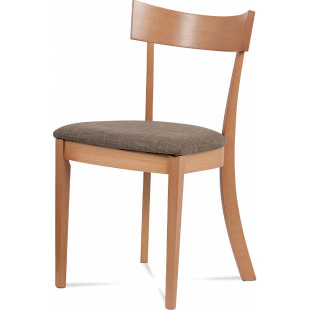 Jídelní židle, barva buk, potah krémový BC-3333 BUK3 Art