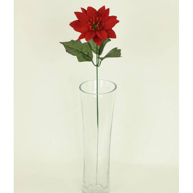 Květina umělá. Poinsécie, vánoční růže , barva červená 1-hlavá UK-0027 Art