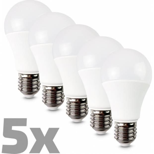 ECOLUX LED žárovka 5-pack, klasický tvar, 10W, E27, 3000K, 270°, 810lm, 5ks v balení WZ529-5 Solight