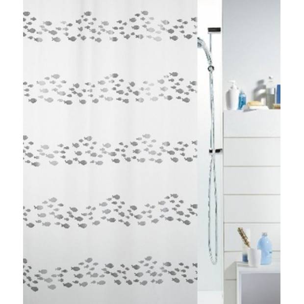 Sprchový závěs SHORE SILVER 180x200 1011571 SPIRELLA