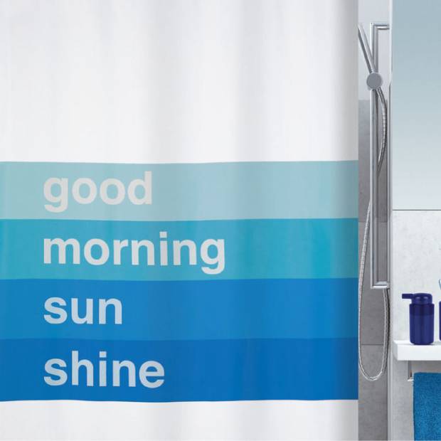Sprchový závěs GOOD MORNING blue 180 x 200 cm 1016735 SPIRELLA