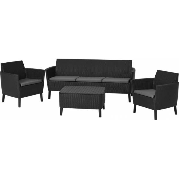 Zahradní nábytek Salemo 3 sada GRAPHITE 238590 Allibert