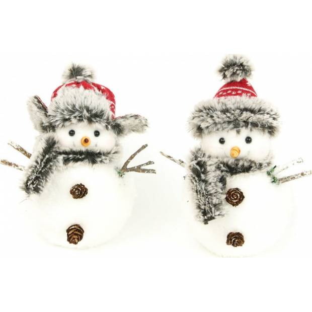 Sněhulák s plyšem, vánoční dekorace, mix 2 druhů, cena za 1 kus AC4012 Art