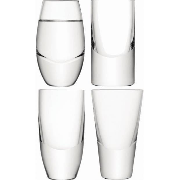 Lulu sklenice na vodku set 4ks - mix tvarů, LSA, Handmade G1011-00-301 LSA International