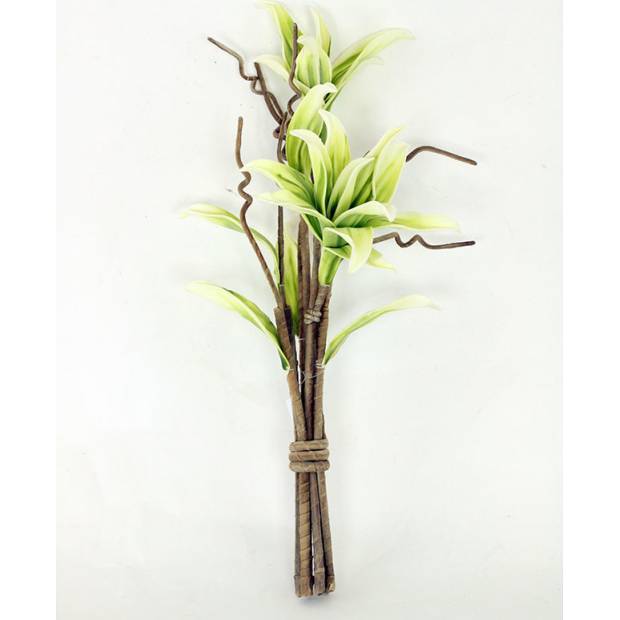 Magnolie ve vazbě, béžovo-zelená. Květina umělá pěnová. K-113 Art