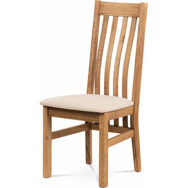 Jídelní židle, BEZ SEDÁKU, masiv dub, povrchová úprava tvrdovoskem C-2100 OAK Art