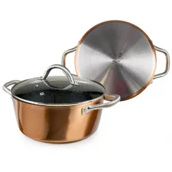Luxusný hrniec Copper medené prevedenie vhodný na indukciu 24x10 cm rad profi - Ibili