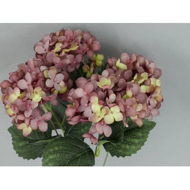 Hortenzie, puget,  barva staro-fialová. Květina umělá. KUM3226 Art