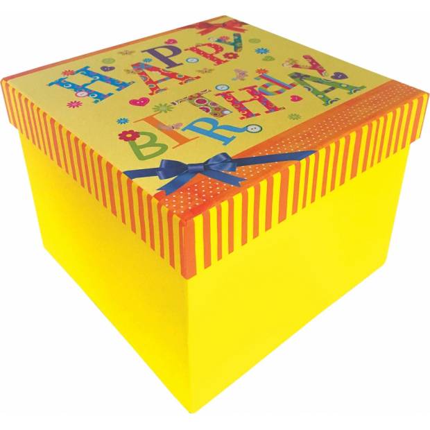 Škatuľka na darček na narodeniny 15 x 15 x 11 cm