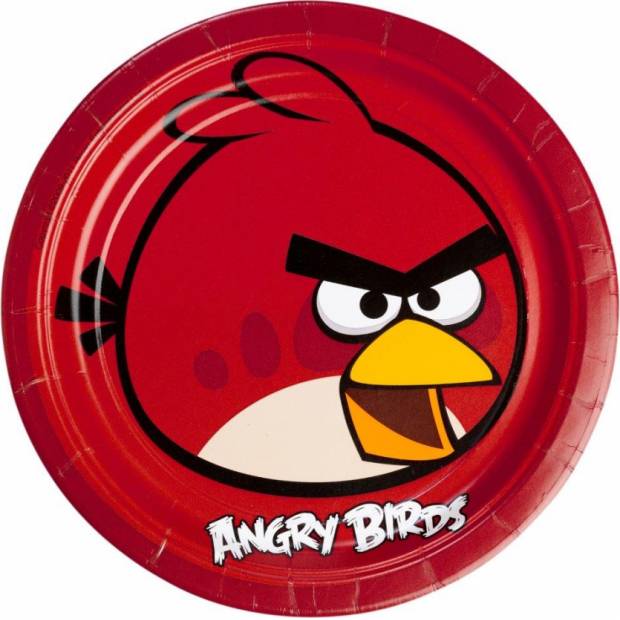 Angry Birds - párty taniere 23 cm (8 ks)