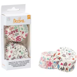 Košíčky na muffiny 36 ks love - Decora