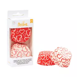 Košíčky na muffiny 36 ks srdiečka - Decora