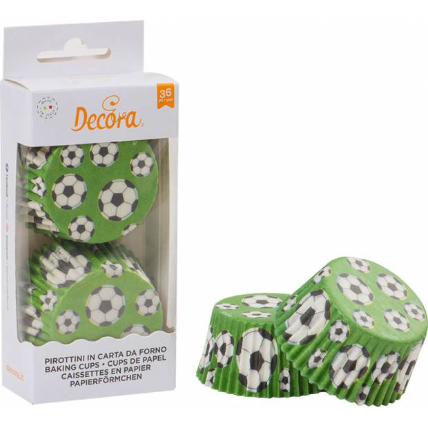 Košíčky na muffiny 36 ks futbal 50 x 32mm