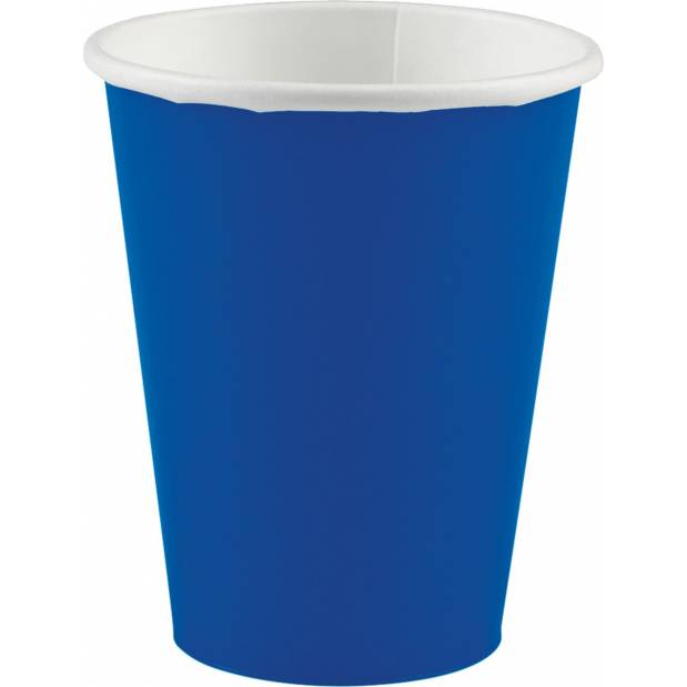 Papierový pohárik 266 ml 8 ks modrý