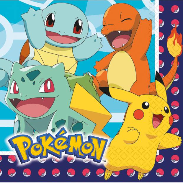 Papierové servítky 33 x 33 cm 16 ks Pokémon
