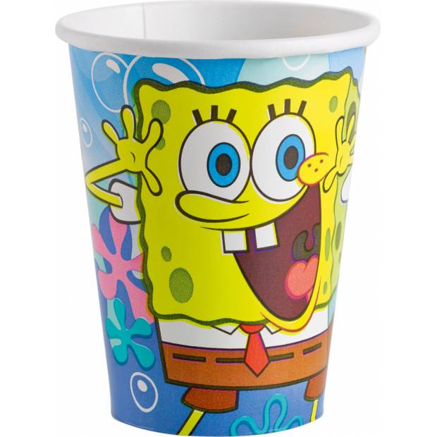 Papierový pohárik 266 ml 8 ks Sponge Bob