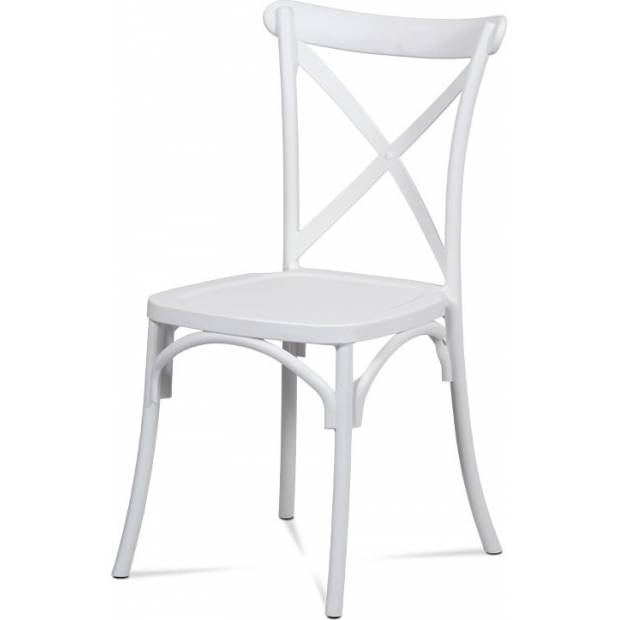 Jídelní židle, bílá plast CT-830 WT Art