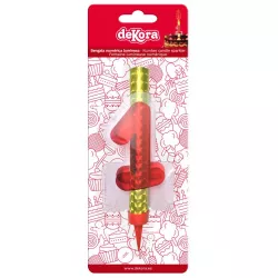 Dortová fontána s číslom 1 - Dekora