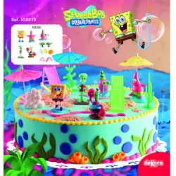 Figúrka na tortu SpongeBob celé mesto - Dekora