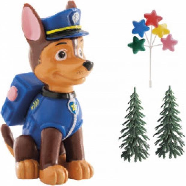Figurka na dort Tlapková patrola Chase stromy a ozdoby