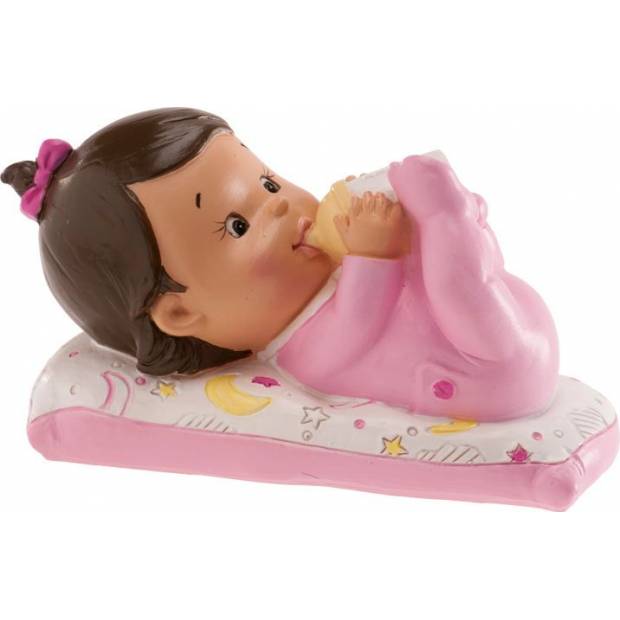 Figurka na dort miminko ležící holčička 10x6cm
