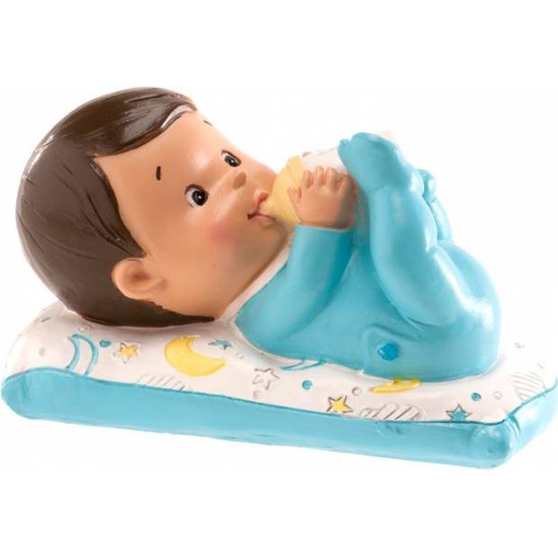 Figurka na dort miminko ležící chlapeček 10x6cm