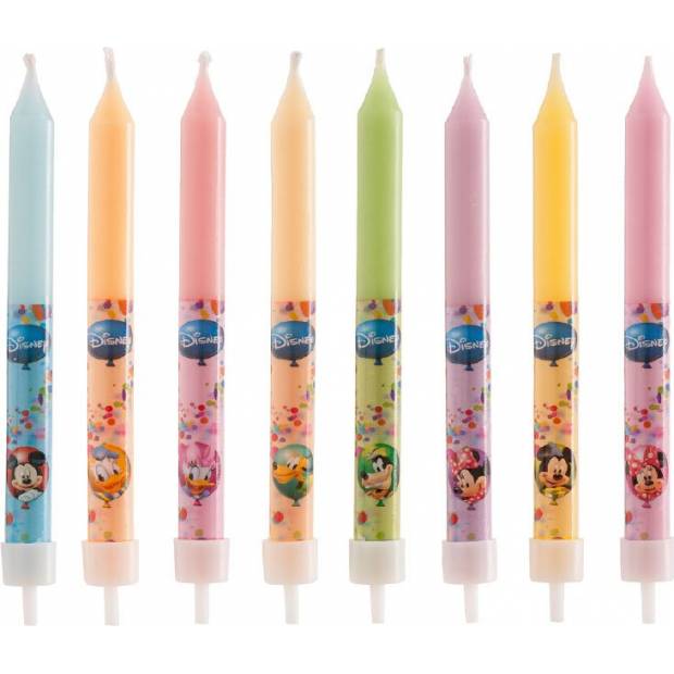 Tortové sviečky farebné Mickey a priatelia 9cm