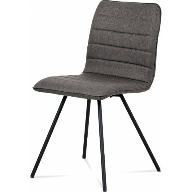 Jídelní židle, šedá látka, kov černý mat CT-111 GREY2 Art