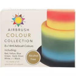 Sada farieb na airbrush bez alkoholu 8x14ml - Sugarflair