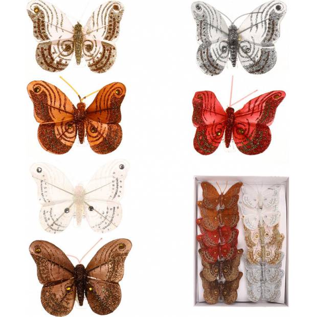 Motýl s klipem, cena za 12ks/1 box MO714727 Art