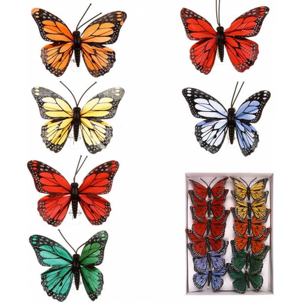 Motýl s klipem, cena za 12ks/1 box MO715335 Art